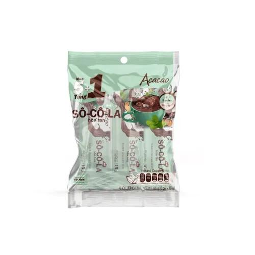 Bột sô-cô-la hoà tan - Bạc hà Acacao 96g