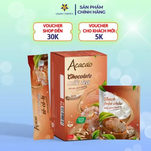 Trà sữa sô-cô-la - Thạch trân châu Acacao 260g