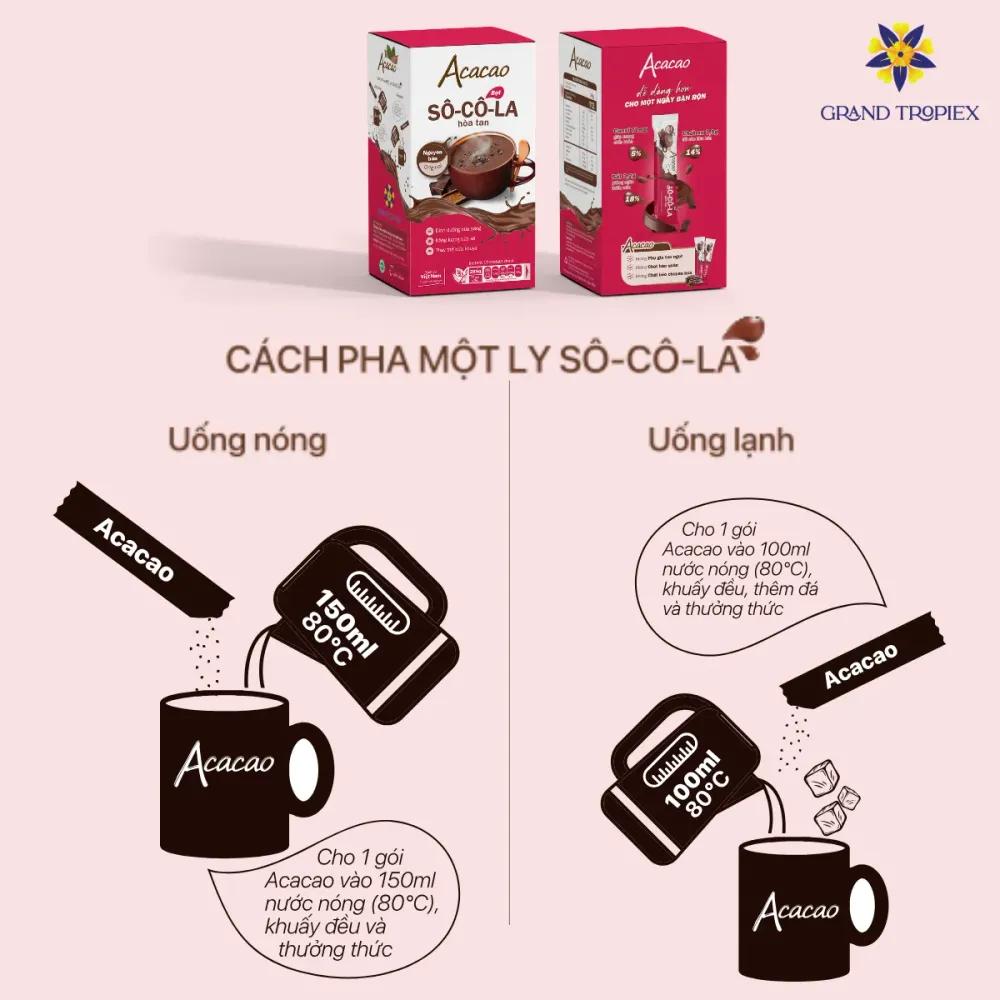 Bột sô-cô-la hoà tan - Nguyên bản Acacao 96g