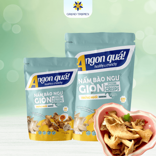 Nấm bào ngư giòn - Trứng muối A ngon quá!