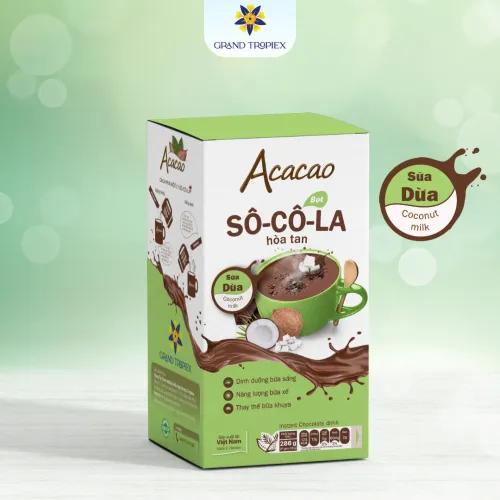 Bột sô-cô-la hoà tan - Sữa dừa Acacao 286g